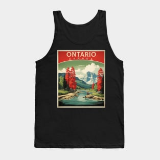 Ontario Canada Vintage Poster Tourism Tank Top